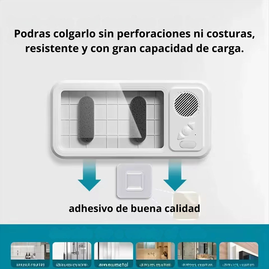 Soporte para telefono de ducha con altavoz