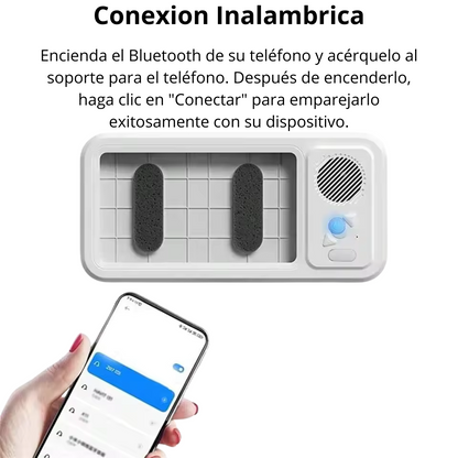 Soporte para telefono de ducha con altavoz
