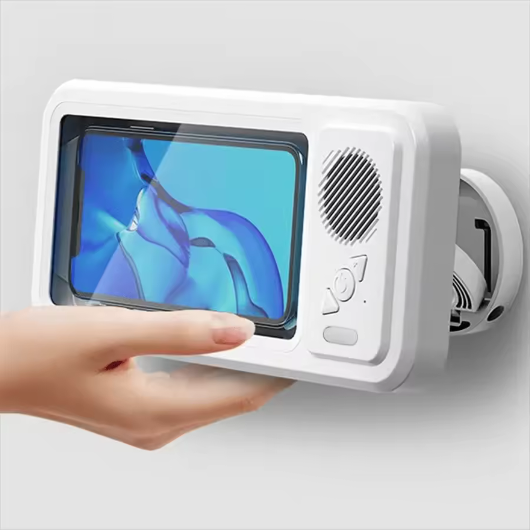 Soporte para telefono de ducha con altavoz