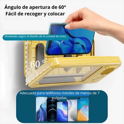 Soporte para telefono de ducha con altavoz